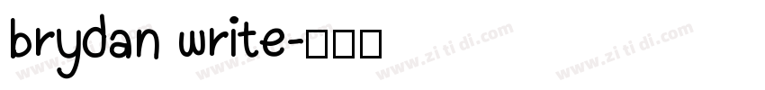 brydan write字体转换